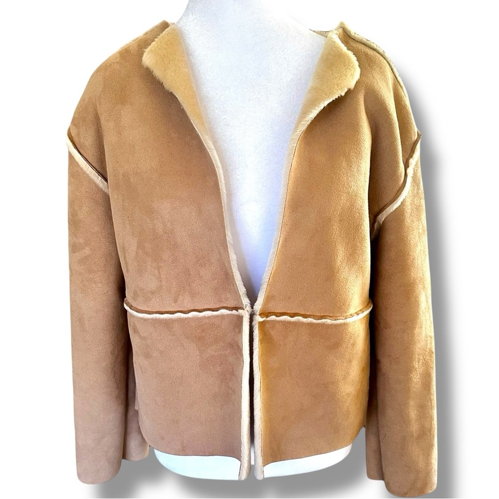NWOT Axcess Faux Lamb Skin Suede Jacket Size Medium